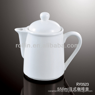 Sano, durable, blanco, porcelana, horno, seguro, japón, estilo, café, olla, tapa